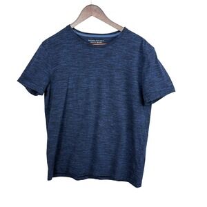 Banana Republic Soft Wash Crew Neck T-Shirt Men's L Blue Heathered Cotton